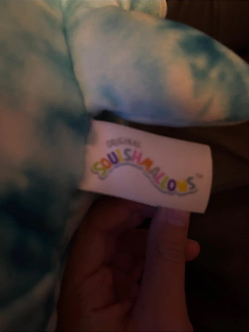 Squishmallows Blue Tie-Dye Plush Pillow Buddy